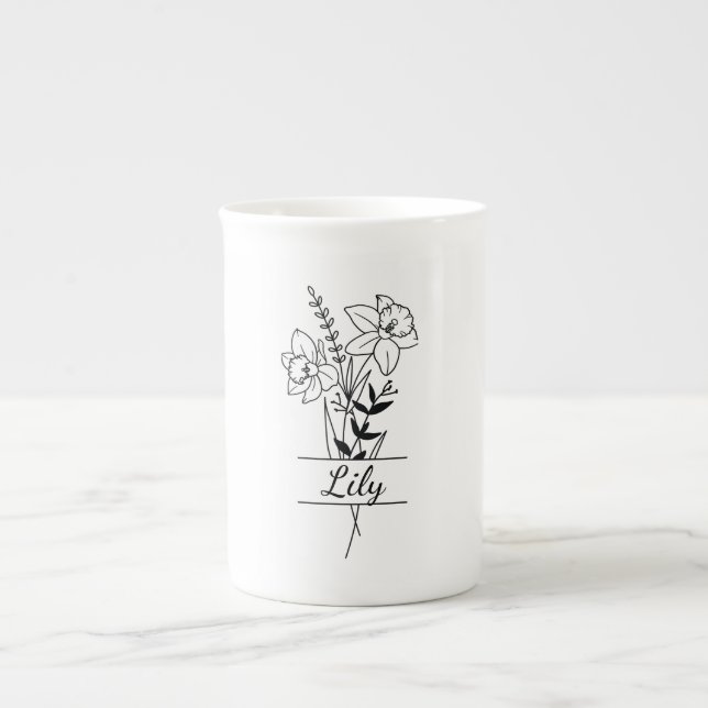 Taza De Porcelana Tasse Bouquet Fleurs Jonquilles personnalisée  (Frente)