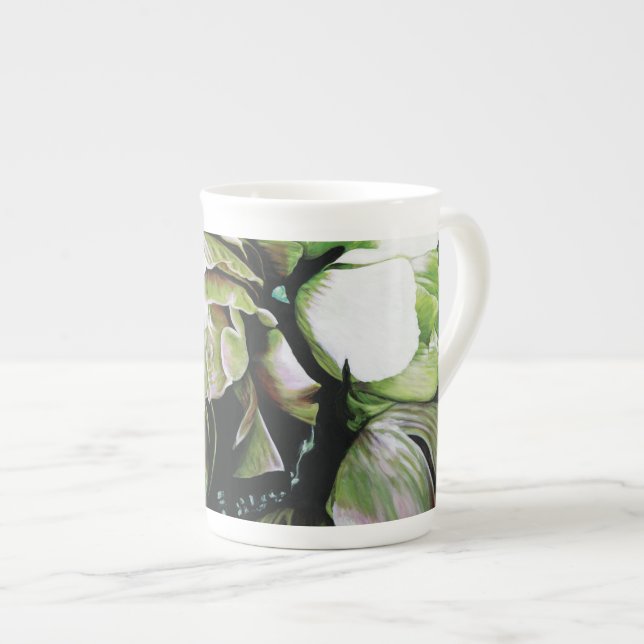Taza De Porcelana "Taza fina de la porcelana del paseo del Peony" (Derecha)
