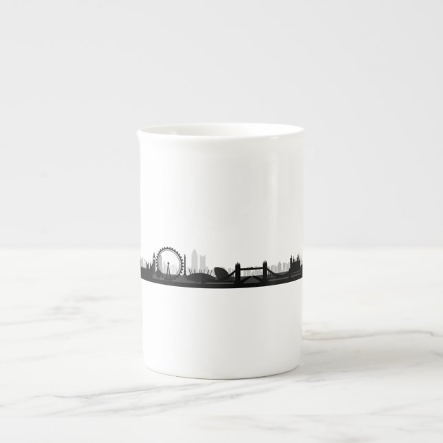 Taza De Porcelana Tea Mug, tema del Skyline de Londres (Frente)