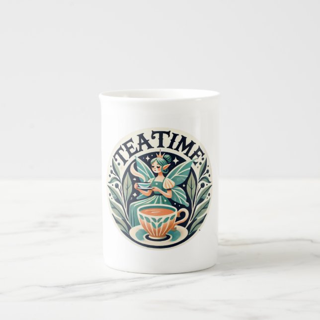 Taza De Porcelana Tea Time Fairy (Frente)