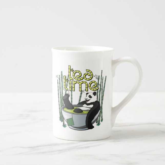 Taza De Porcelana Tea Time Panda (Derecha)