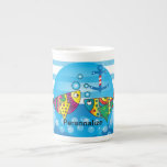 Taza De Porcelana Tema a pescado lindo de Baby Shower de las<br><div class="desc">Taza. el ⭐ este producto es personalizable del 100%. Los gráficos y/o el texto se pueden suprimir, movido, vuelto a clasificar según el tamaño, cambiado alrededor, girado, el etc… 99% de mis diseños en mi tienda se hacen en capas. Esto hace fácil para que usted vuelva a clasificar según el...</div>