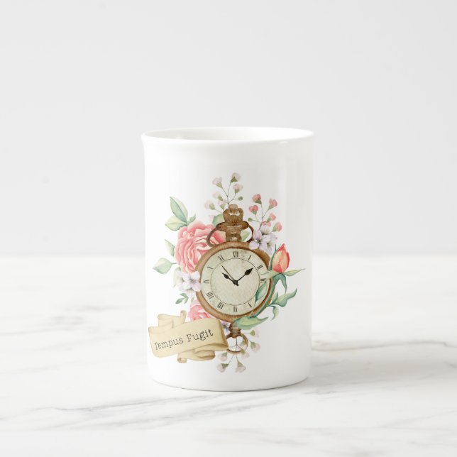 Taza De Porcelana Tempus Fugit (Frente)