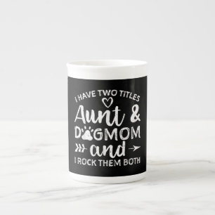 Taza De Porcelana Tengo Dos Títulos Tía Y Regalo De Mamá Perra Por T
