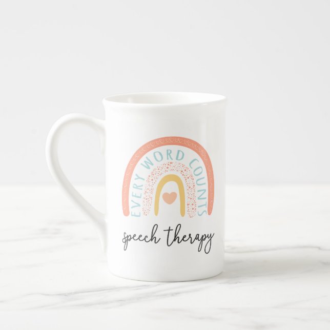 Taza De Porcelana Terapia del habla II - Cada palabra cuenta (Izquierda)