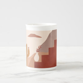 Taza De Porcelana Terracota