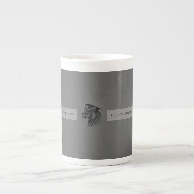 Taza De Porcelana Texto de Personalizado de graduado (Frente)