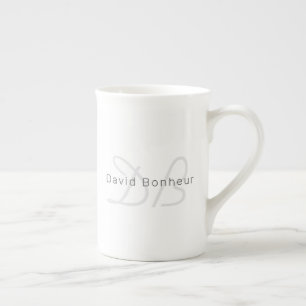 Taza De Porcelana Texto editable para negocios, saludo o nombre