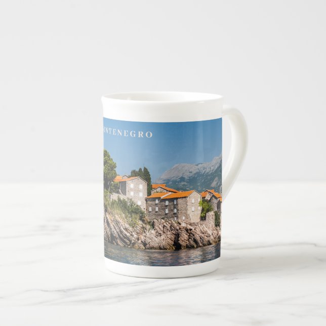 Taza De Porcelana Texto personalizado Montenegro (Derecha)