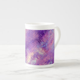 Taza De Porcelana Textura Amethyst Purple Crystal Gel
