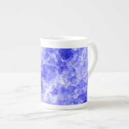 Taza De Porcelana Textura cruzada azul