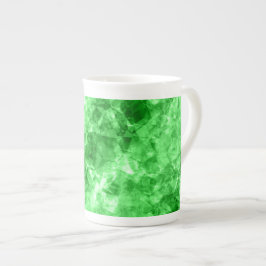 Taza De Porcelana Textura cruzada verde