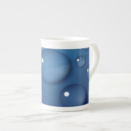 Taza De Porcelana Textura de caída de agua azul