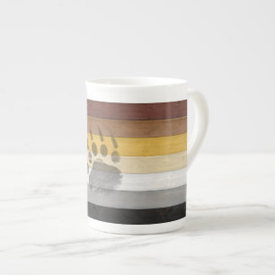 Taza De Porcelana textura de suelo de madera de la bandera del orgul