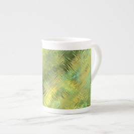 Taza De Porcelana Textura de vidrio amarillo citrino