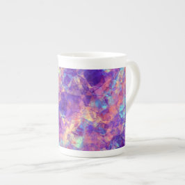 Taza De Porcelana Textura Violeta Cruzada
