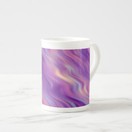 Taza De Porcelana Textura violeta púrpura ondulada