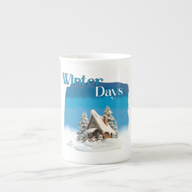 Taza De Porcelana The Winter Days December Christmas  (Frente)