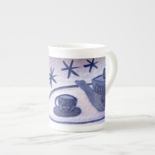 Taza De Porcelana ...tiempo de té....art de Jutta Gabriel...