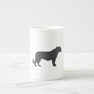 Taza De Porcelana Tiger Silhouette