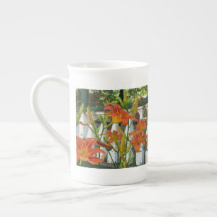 Taza De Porcelana Tigre naranja Lilies - Viñedo de Martha