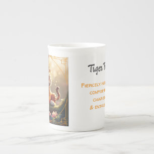 Taza De Porcelana Tigre - Zodiaco Chino 