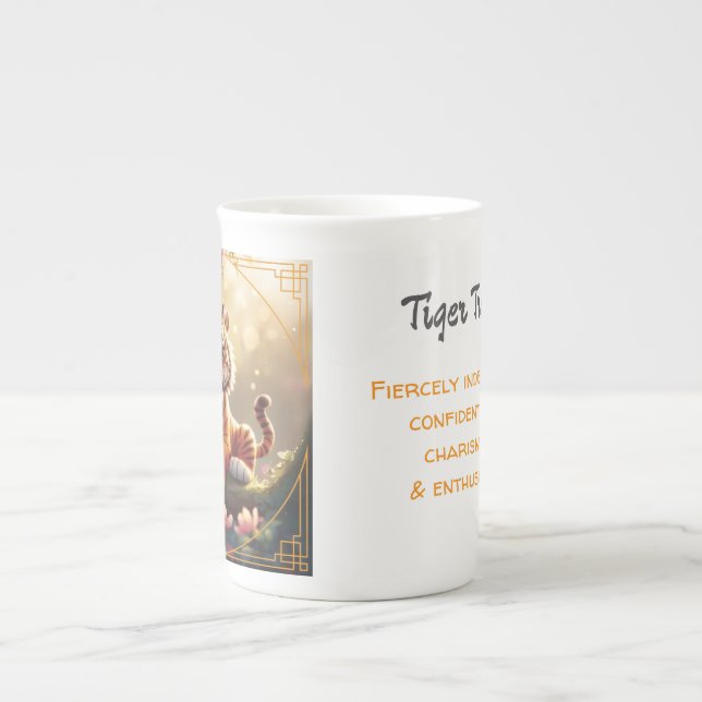 Taza De Porcelana Tigre - Zodiaco chino (Frente)