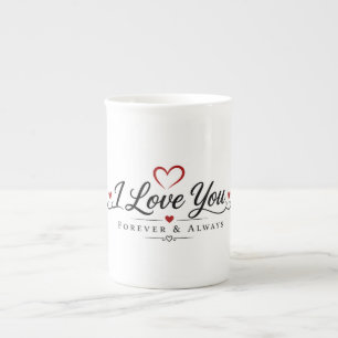 Taza De Porcelana Tipografía de Te Amo