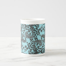 Taza De Porcelana Toile azul