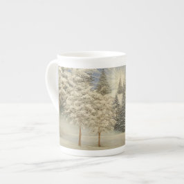 Taza De Porcelana Tormenta temprana de la nieve