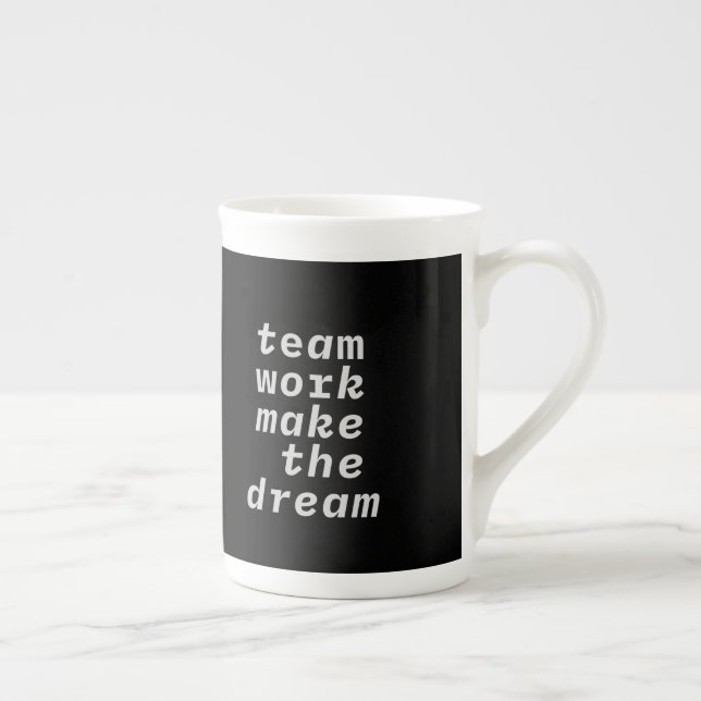 Taza De Porcelana Trabajo En Equipo Hacer La Colección Dream (Derecha)