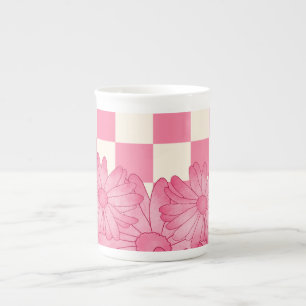Taza De Porcelana Trama de Coquette de Patrón Floral de control Mug