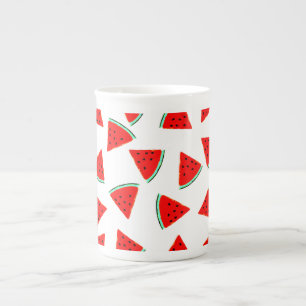 Taza De Porcelana Triángulos del patrón de la sandía