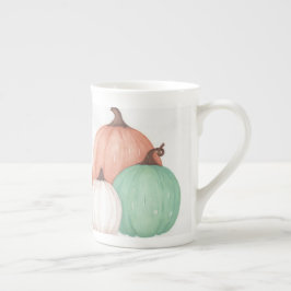Taza De Porcelana Trío de calabaza de otoño