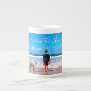 Taza De Porcelana Tu foto tonta en China con texto Personalizado