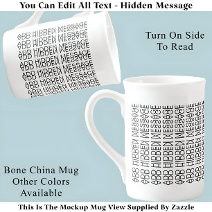 Taza De Porcelana Tu Mensaje Oculto Personalizado 149BW Novedad