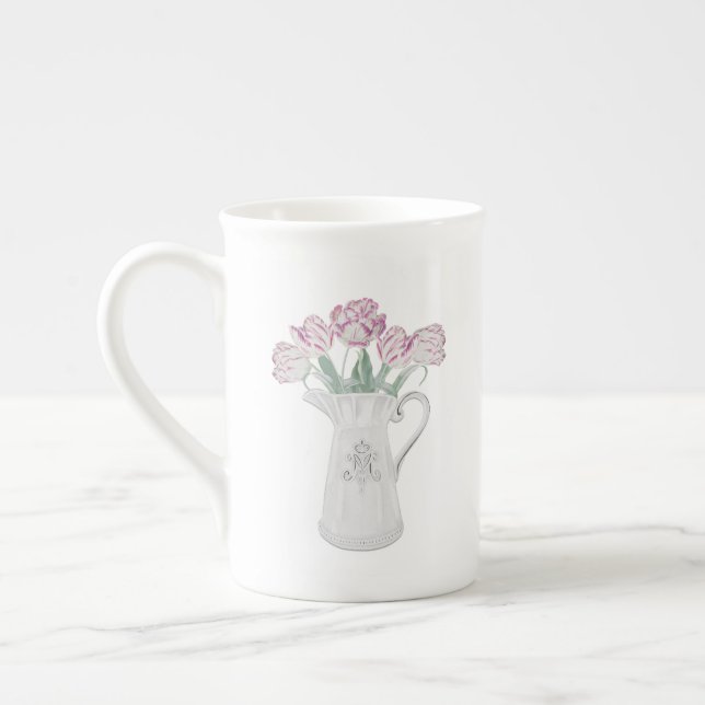Taza De Porcelana Tulipanes en cerámica Pitcher (Izquierda)