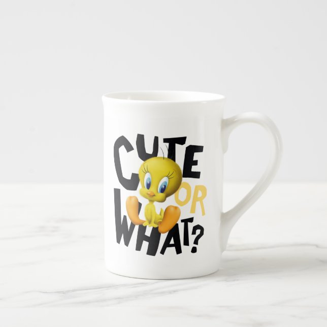 Taza De Porcelana TWEETY™- ¿Lindo o qué? (Derecha)