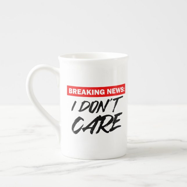 Taza De Porcelana Últimas noticias - No me importa (Izquierda)