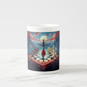 Taza De Porcelana Un Nuevo Concepto Sobre El Juego Del Ajedrez