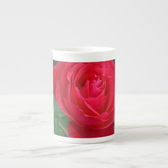 Taza De Porcelana Una rosa roja (Frente)