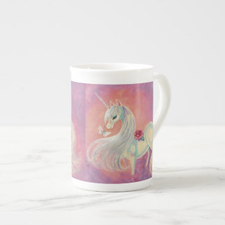 Taza De Porcelana Unicornio en rubor del amanecer