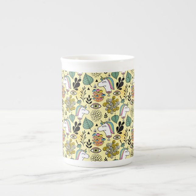 Taza De Porcelana Unicornio pobre (Frente)