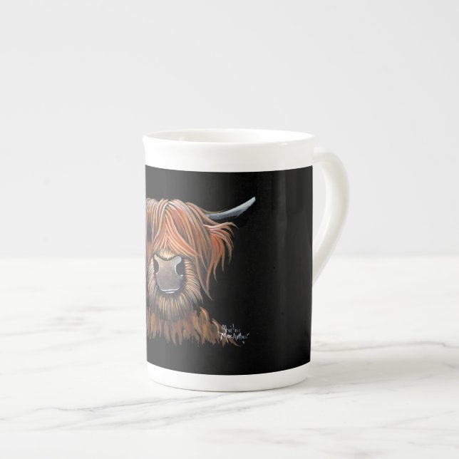 Taza De Porcelana Vaca escocesa 'BRUCE' Mug (Derecha)