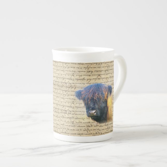 Taza De Porcelana Vaca Highland (Derecha)