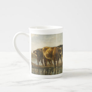 Taza De Porcelana Vacas en un río Aelbert Cuyp