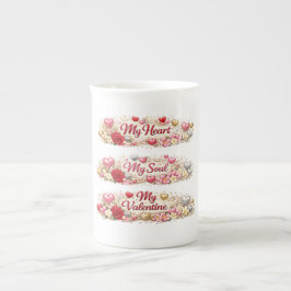 Taza De Porcelana Valentine Love, Romantic Gift