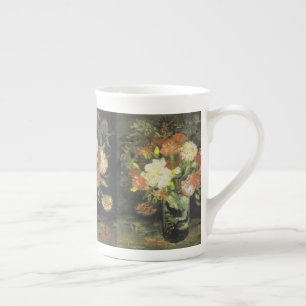 Taza De Porcelana Van Gogh con flores y Rosa
