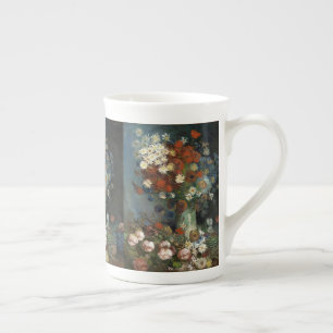 Taza De Porcelana Van Gogh con flores y Rosas praderas