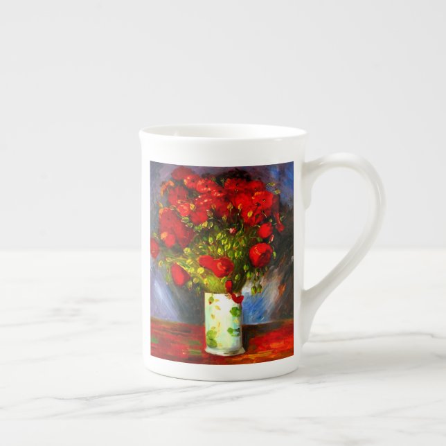 Taza De Porcelana Van Gogh Red Poppies (Derecha)